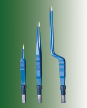 Bipolar insulated forceps link.