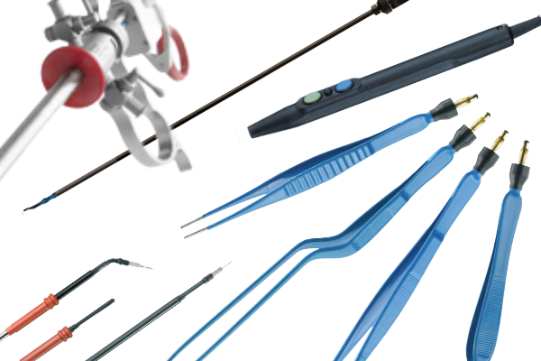 Monopolar grouping Grouping of monopolar instruments including handswitch, electrodes forceps and resectoscope